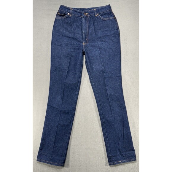 Vintage 70s Chic H.I.S Mom Jeans Sz 14 (27x32) Orange Thread Yoke American Denim - Picture 1 of 10